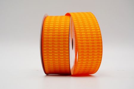 Oranje uniek geruit ontwerp lint_K1750-361
